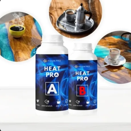 HEAT PRO. Διάφανη ρητίνη (υγρό γυαλί) για υψηλές θερμικές απαιτήσεις. Προϊόν του γνωστού Ιταλικού οίκου RESIN PRO, Ασφαλής, μη τοξική και με εξαιρετικές ιδιότητες. Ιδανική για να θωρακίσετε τις δημιουργίες σας απο εποξική ρητίνη.