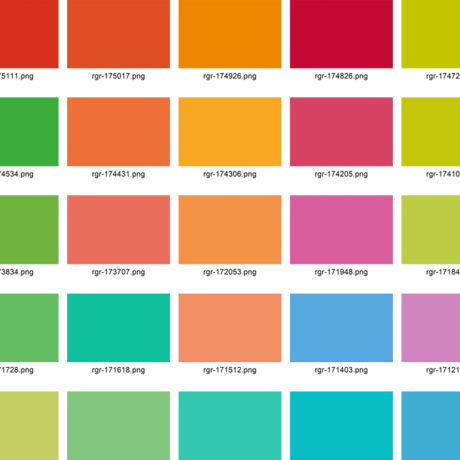 χρωματολόγιο με διάφορες αποχρώσεις